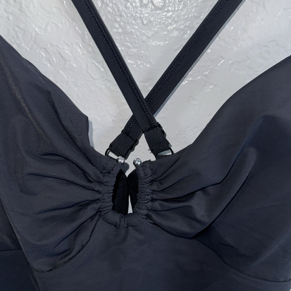 NWOT Shapellx Black One-Piece Swimsuit built in shapewear - Picture 9 of 10